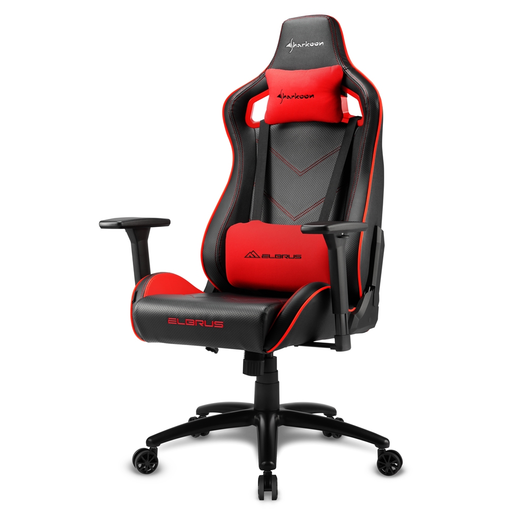 Silla gaming SharkOON ELBRUS 2 negro / rojo